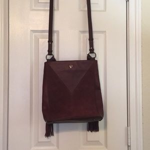 Sam Edelman Monica Leather Fringe Bucket Bag/Purse